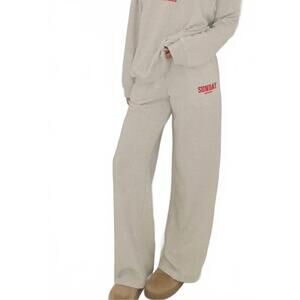 NEW PRETTY GARBAGE sunday coffee club sweatpants in heather grey